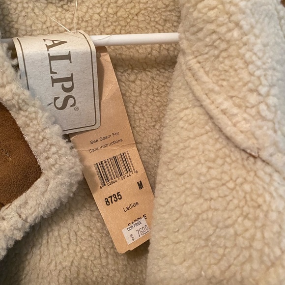 Alps Sportswear Faux Suede Shearling Vest size M NWT - Picture 9 of 11